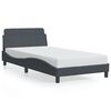 vidaXL Bettgestell "Dover" Dunkelgrau 100x203 cm Samt