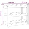 vidaXL Weinregal für 12 Flaschen Grau Massivholz Kiefer