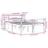 vidaXL Massivholzbett mit Regal ohne Matratze Wei&szlig; 120x190 cm Kiefer