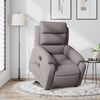 vidaXL Elektrischer Massagesessel mit Aufstehhilfe Taupe Stoff