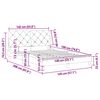 vidaXL Bettgestell ohne Matratze Schwarz 140x190 cm Samt