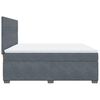 vidaXL Boxspringbett mit Matratze Dunkelgrau 180x200 cm Samt