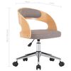 vidaXL Drehbare Esszimmerst&uuml;hle 6 Stk. Taupe Bugholz und Stoff