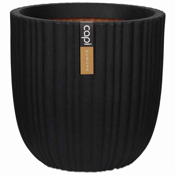 Capi Blumentopf Urban Tube Rund 43x41 cm Schwarz KBLT933