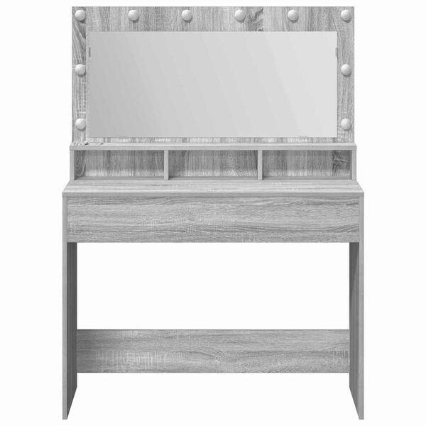 vidaXL Schminktisch Graues Sonoma 100 x 41 x 135 cm Holzwerkstoff