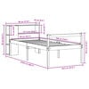 vidaXL Massivholzbett mit Regal ohne Matratze Wei&szlig; 90x190 cm Kiefer