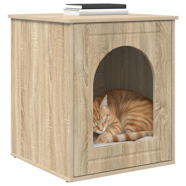 vidaXL Katzenhaus Sonoma 53 x 52 x 62 cm Holzwerkstoff