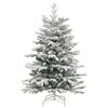 vidaXL Künstlicher klappbarer Weihnachtsbaum Weiß 120 cm PE und PVC