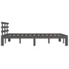 vidaXL Massivholzbett Grau 200x200 cm