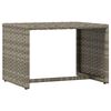 vidaXL Sonnenliegen 2 Stk. mit Tisch Grau Poly Rattan