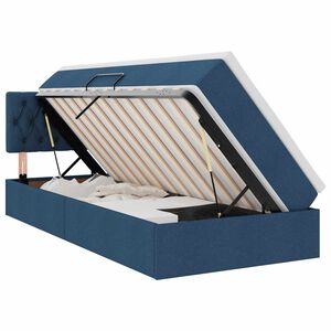 vidaXL Aufbewahrungsbett mit Matratze Blau 100 x 200 cm Holzwerkstoff