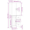 vidaXL Highboard Betongrau 69,5x34x180 cm Holzwerkstoff