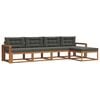 vidaXL Outdoor-Sofagarnitur 5 Stk. Natur und Anthrazit
