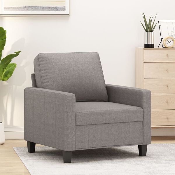 vidaXL Sessel Taupe 60 cm Stoff