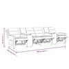 vidaXL Relaxsofa 4-Sitzer mit Getr&auml;nkehaltern Creme Stoff