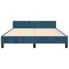 vidaXL Bettgestell ohne Matratze Dunkelblau 140x190 cm Samt