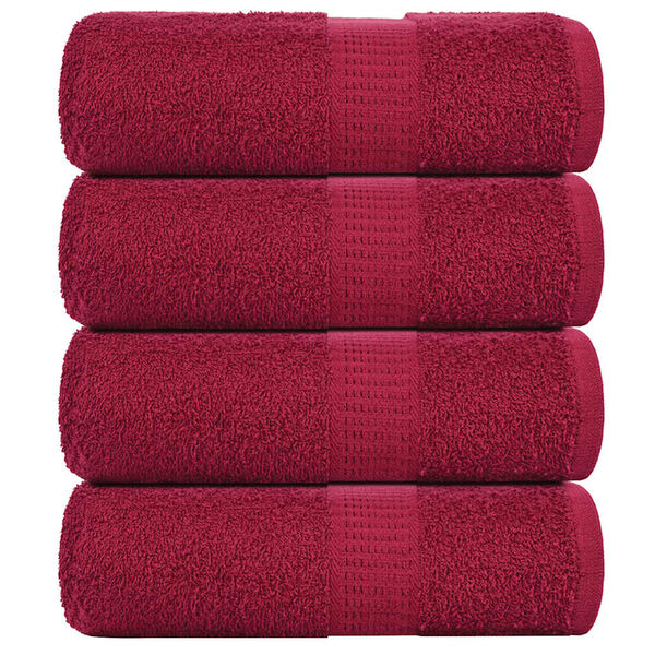 vidaXL G&auml;stet&uuml;cher FROGN 4 Stk. Bordeaux 30x50 cm 360 g/m&sup2;