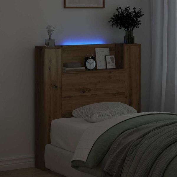 vidaXL Kopfteil Artisan-Eiche 100 x 15 x 103,5 cm Holzwerkstoff