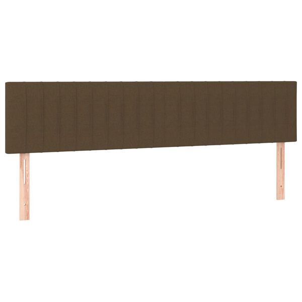 vidaXL Kopfteile 2 Stk. Dunkelbraun 90x5x78/88 cm Stoff