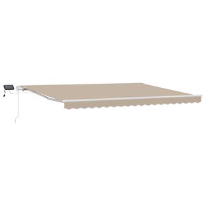vidaXL Ausziehbare Markise Beige 450 x 350 cm Stoff und Aluminium