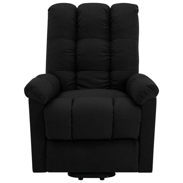 vidaXL Massagesessel mit Aufstehhilfe Schwarz Stoff