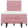 vidaXL Boxspringbett mit Matratze mit Kopfteil Rosa 120 x 190 cm Samt