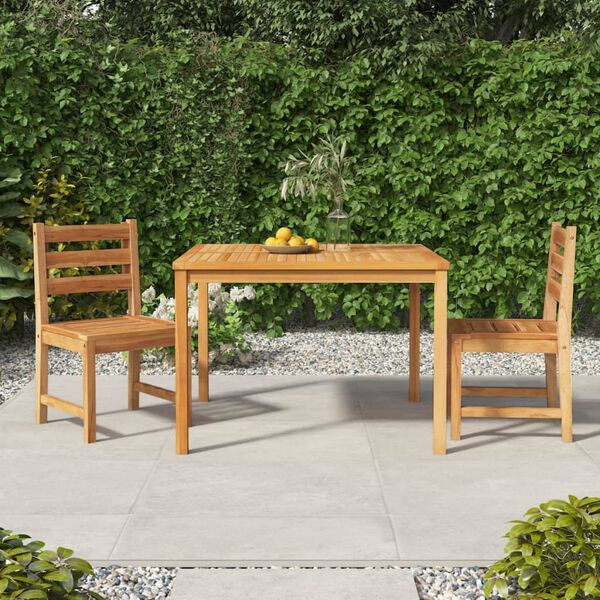 vidaXL 3-tlg. Garten-Essgruppe Massivholz Teak
