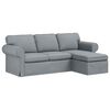 vidaXL Sofa 180cm Hellgrau Metall
