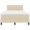 vidaXL Boxspringbett mit Matratze Creme 120 x 200 cm Stoff