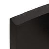 vidaXL Tischplatte Dunkelbraun 80x60x(2-6)cm Massivholz Eiche