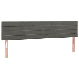 vidaXL Kopfteile Dunkelgrau 200x5x78/88 cm Samt