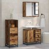 vidaXL Badezimmerm&ouml;bel-Set mit Schubladen 3 pcs Altholz Holzwerkstoff