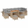 vidaXL Garten-Sofa-Set 10 pcs Beige Poly-Rattan
