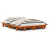 vidaXL Massivholzbett ohne Matratze Wachsbraun 120x190 cm Kiefernholz