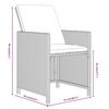 vidaXL 15-tlg. Garten-Essgruppe mit Kissen Beige Poly Rattan