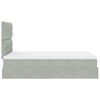 vidaXL Ottoman-Bett mit Matratzen Hellgrau 120x200 cm Samt