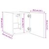vidaXL TV-Wandschrank mit LED-Leuchten Wei&szlig; 30,5x35x30 cm