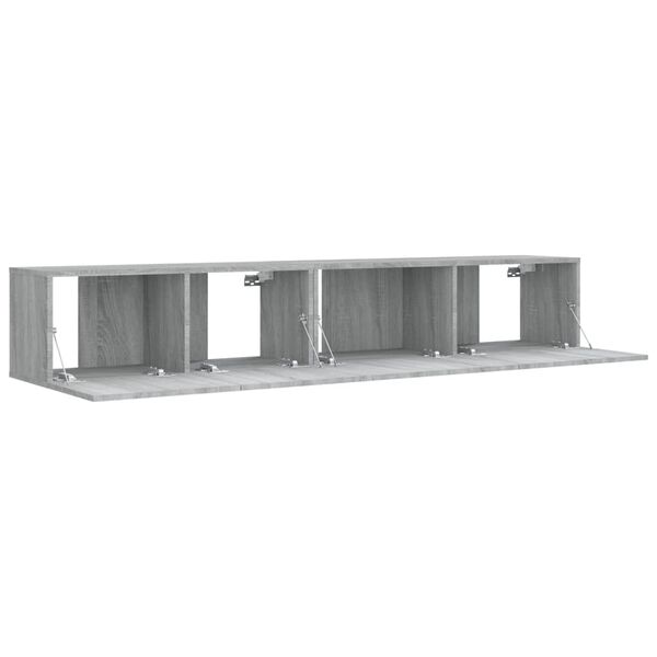 vidaXL 2-tlg. TV-Schrank-Set Grau Sonoma Holzwerkstoff