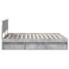 vidaXL Bettrahmen mit Kopfteil Beton 160 x 200 cm Massives Kiefernholz