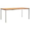 vidaXL Garten Essgruppe 7 pcs Braun Massivholz Teak