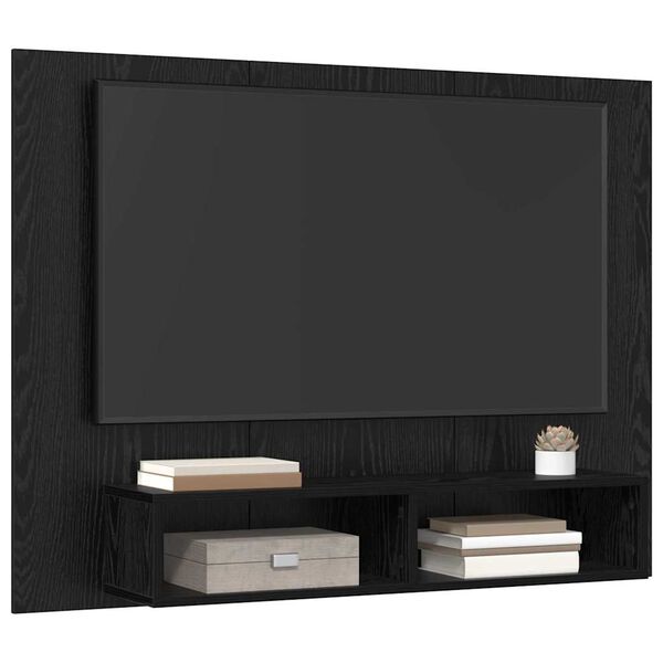 vidaXL TV-Schrankset Schwarz Eichen-Optik 120 x 23,5 x 90 cm