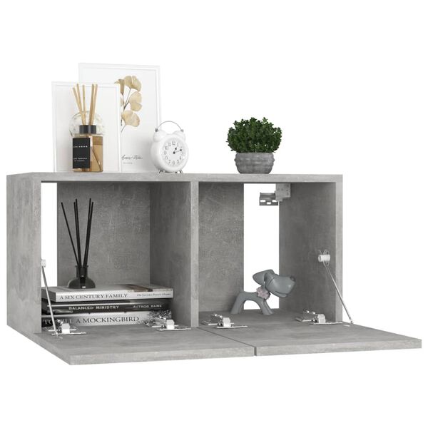 vidaXL 6-tlg. TV-Schrank-Set Betongrau Holzwerkstoff