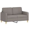 vidaXL 3-tlg. Sofagarnitur mit Kissen Taupe Stoff