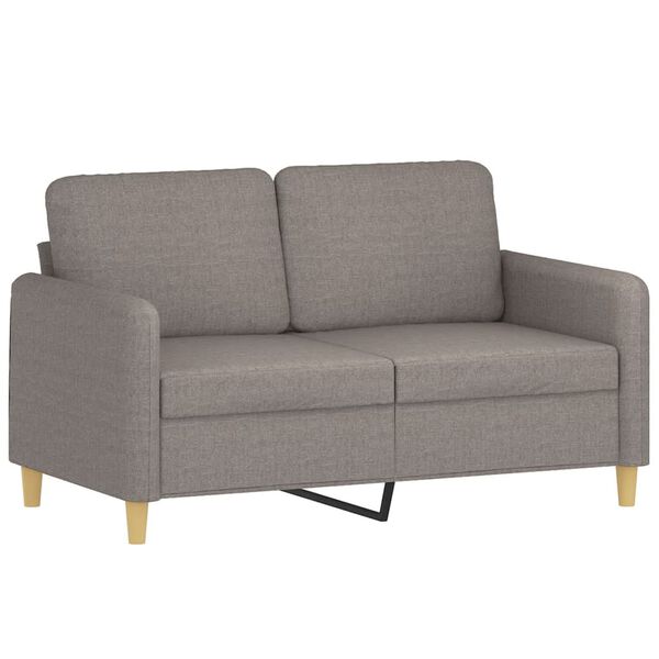 vidaXL 3-tlg. Sofagarnitur mit Kissen Taupe Stoff