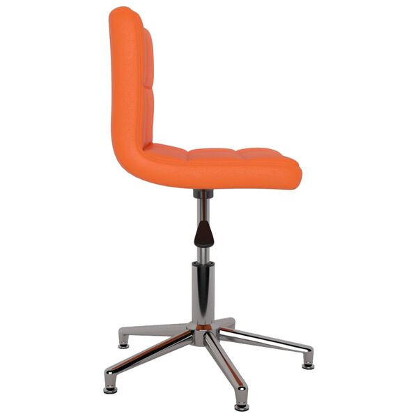 vidaXL Esszimmerst&uuml;hle 4 Stk. Drehbar Orange Kunstleder