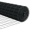 vidaXL Zaun mit Pfosten Grau 0,6 x 10 m Stahl und PVC