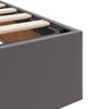 vidaXL Aufbewahrungsbett mit Matratze mit Matratze 2 pcs Grau Leder