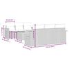 vidaXL 7-tlg. Garten-Sofagarnitur mit Kissen Grau Poly Rattan