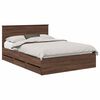 vidaXL Bettrahmen Braun Eichen-Optik 140 x 190 cm Ingenieurs Holz