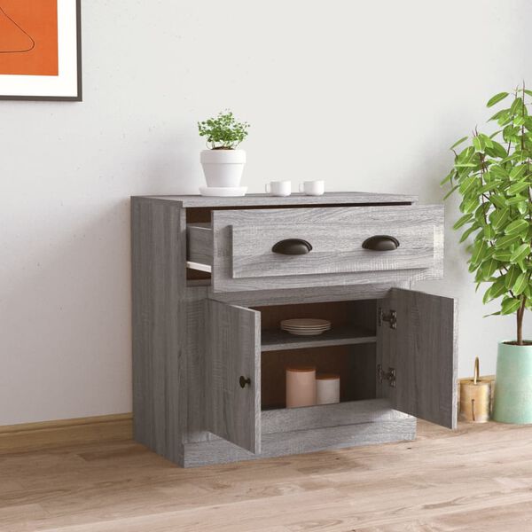 vidaXL Sideboard Grau Sonoma 70x35,5x67,5 cm Holzwerkstoff